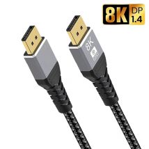 4K 144Hz DisplayPort-Kabel DP 1.4 Display Port Displayport-Kabel 2K 240Hz 8K 60Hz für PC Laptops TV Projektor Audio-Video-Kabel