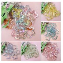 20 teile/los 30mm AB Laser Farbe Acryl Stern Anhänger Hohl Stern Perlen für Halskette Armband Ohrring Schlüsselbund Diy schmuck Machen