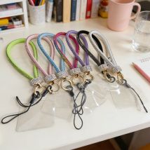 Handy-Charm-Lanyard, luxuriöser Strass-Handgelenk-Schlüsselanhänger, hochwertiges, mit Diamanten besetztes Armband, verstärktes Handy-Schnurband