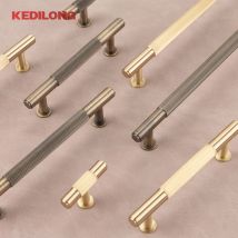 KEDLO Massive Messing Neue Lineare Schrankknöpfe Lange T-Bar Möbel Kleiderschrank Schubladengriffe Pull Closet Bars Griff
