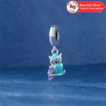 2024 Neuer Charm passend für Original-Armbänder 925er Sterlingsilber Eulenperlen Damen Geburtstagsgeschenke Anhänger Perlen Schmuck
