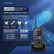 ZASTONE UV008 DMR Digitales Walkie-Talkie GPS 10 W Zweiwegradio DMR AES256 Verschlüsselung IP67 Wasserdichtes Walkie-Talkie Dualband