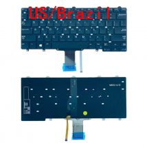 Nuovo US Brasile Tastiera retroilluminata per laptop per Dell Latitude E5250 E7270 E7250 7350 5290 7250 5250 Notebook PC Sostituzione