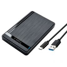 UTHAI Porta seriale meccanica a stato solido SSD da 2,5 pollici Micro interfaccia SATA senza attrezzi Custodia per disco rigido mobile esterno USB 3.1