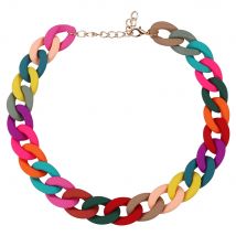 FishSheep Mode Bunte Acryl Matte Kette Choker Halskette für Frauen Aussage Harz Breite Kette Kragen Hals Schmuck 2024 Neue