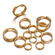 50-100 sztuk podwójne pętle ze stali nierdzewnej otwarte pierścienie skokowe złote pierścienie dzielone złącza dla majsterkowiczów komponenty do wyrobu biżuterii hurtowo