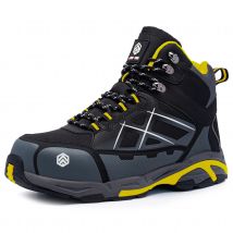 LARNMERN Men's Steel Toe Safety Work Boots shoe Non Slip Shoes for Man Anti-puncture Anti-static Protective Safety Boots