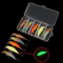 5 stücke Angeln Locken Kit Sinking Minnow Forelle Künstliche Köder Kurbel Köder Bass Haken Wobbler Angeln Tackle Box Schwimmenden Jerkbait