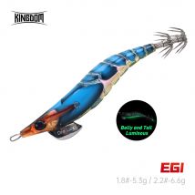 Kingdom Squid Bait Künstliche Jigging-Köder 1,8 #   2.2 #   Langsam sinkende Tintenfischhaken Meeresangeln Oktopus Tintenfisch leuchtend EGI