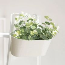 Doppi ganci in ferro appesi vasi da fiori di grande capacità per fioriere da balcone decorazione da parete binari per portico ringhiera recinzione
