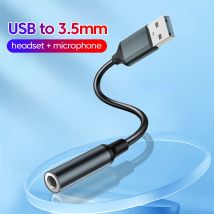 Elough Convertitore cavo USB a jack da 3,5 mm AUX Mini splitter audio Cavo adattatore per cuffie per cuffie Mac PS4 PC portatile