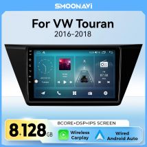 Drahtlose Carplay Auto Radio Player Für VW Volkswagen Touran 2016-2018 Android 14 IPS Multimedia 8 Core GPS DSP 4G Wifi Stereo