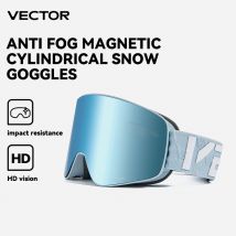 VECTOR Marca Doppio Strato Anti Fog Assorbimento Magnetico Occhiali Da Sci Cilindrici UV400 Uomo Donna Occhiali Da Sci Snowboard poc occhiali