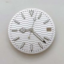 28.5mm Watch Dial + Watch Hands for NH35 Movement Modified Part Blue Green Luminous Dials Silver Hands Set