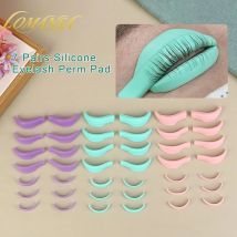 Lomansa 7 Pairs L Curl Silicone Eyelash Perm Pads Sticky Lashes Rod Shield Lifting 3D Eyelash Curler Accessories Makeup Tool