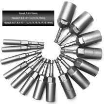 5/10/15 sztuk 80mm długość pogłębiona moc nakrętka wkrętak zestaw wierteł 5.5-19MM adapter gniazda