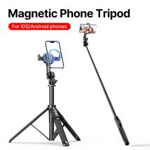 Ulanzi SK-05 Trípode magnético para teléfono 1,6 m Palo selfie con control remoto inalámbrico Bluetooth 360 °   Soporte para teléfono con rotación para cámara de teléfono