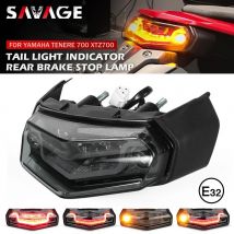 Luz trasera LED para motocicleta para YAMAHA Tenere 700 Rally World Raid XTZ700 T7, lámpara de freno trasero, intermitente de señal de giro integrada