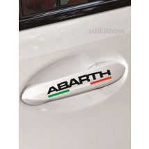 4pcs/lot  2x12cm Car Sticker Styling Decoration Door Wheel rim hub Vinyl Decal For Abarth fiat 500 grande punto bravo panda