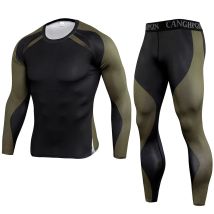 GPCROSS Männer Motorrad Unterwäsche Anzüge Sport Schnell trocknende Schweiß Fitness Basis Schichten Enge Tops & Hosen Sportswear Underwea