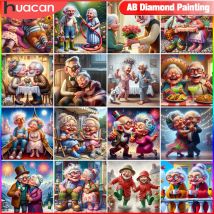 Zwierzę HUACAN DIY diamentowe malarstwo żaba roślina pełna kwadratowa okrągła 5D diamentowa mozaika abstrakcyjnych kolorów wystrój domu