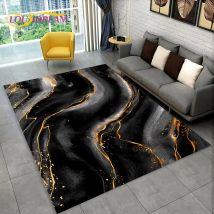 Nordic Blue Golden Color Marmor geometrischen Bereich Teppich, Teppich Teppich für Wohnzimmer Schlafzimmer Sofa Fuß matte Dekor, Kind rutsch feste Boden matte