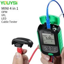 YOUYSI 4in1 Li-Lion Batteria Misuratore di potenza ottica Localizzatore visivo di guasti Test cavo di rete Tester per fibra ottica LED VFL