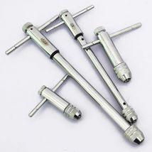M3-8 regolabile M5-12 Maniglia a T Chiave a cricchetto Rubinetto Supporto per vite Filettatura maschio Spina metrica Utensili da officina meccanica Utensile manuale