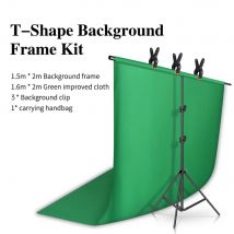 Studio fotografico fotografico a forma di T sfondo sfondo supporto cornice sistema di supporto Kit per Video Chroma Key schermo verde con supporto