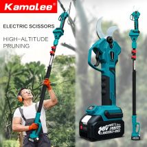 Kamolee Ricarica wireless 6/8 pollici Potatura aerea Motosega Frutteto Ramo Potatura Forbici elettriche Palo di prolunga da 2,5 m