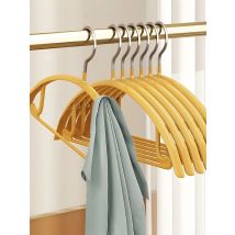 5PCS I KNOW PVC Metal Semicircle Household Coat Hanger Hot Sale Stron Quality Non-slip Grey White Black Adult Clothes Hanger