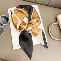 Seide Quadrat Schal Frauen Satin Bandana Print Schals Kopf Band Mode Dame Haar Schal und Wrap Weibliche Halstuch Hijab 2024