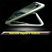 Quadratische Luke aus Aluminium für Boote, Bullauge, gehärtetes Glas, 8 Größen, Marine-Yacht