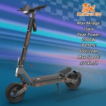 KuKirin G4 Elektroroller, 2000 W Motor, 60 V, 20 Ah Batterie, 11-Zoll-Reifen, maximale Geschwindigkeit 70 km/h Reichweite, 75 km Scheibenbremsen