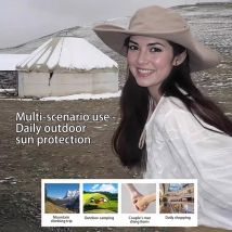 Western Cowboyhut Damen Sommer Große Krempe Camping Fischerhut Sonnenschutz Outdoor Klettern Wandern Wandern Hut Herren Bergsteigen Urlaub am Meer