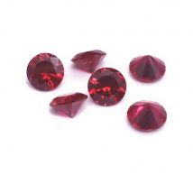 High Quality Blood-red Ruby Mohs Hardness 9 Round Faceted Gemstone Brilliant Cut Ruby Gem