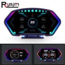 Niestandardowe 36 funkcji P3 HUD OBD+GPS Podwójny system Samochodowy wyświetlacz przezierny GPS Prędkościomierz Tachometr Miernik nachylenia Alarm prędkości temperatury wody