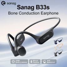 Sanag B33S Auricolare Bluetooth a conduzione ossea Memoria da 32 GB IPX8 Cuffie da nuoto Vendita flash Auricolare wireless Auricolari MP3
