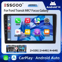 ESSGOO Autoradio 9" Display HD Android 14 Wireless CarPlay Android Auto per Ford Transit MK7 Focus Galaxy Connect Fiesta Kuga Navigazione GPS WiFi FM Bluetooth Mirror Link Lettore Multimediale