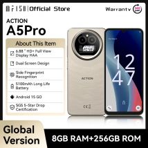 IIIF150 Action A5Pro Phone Android 15 Smartphone 8GB RAM 256GB ROM 6.8inch HD+ HAA Display Dual Screen Design 5100mAh Battery