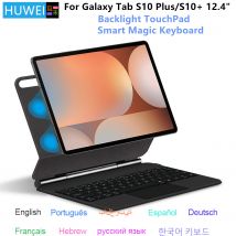 HUWEI Magic Keyboard Folio für Samsung Galaxy Tab S10+ S10 Plus 12,4 Zoll Tablet Smart Case SM-X820 SM-X526 X826B Tastaturabdeckung