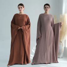 Neue plus Größe Abaya Fledermaus Ärmel Dubai atmungsaktive Polyester bescheidene Abaya traditionelle muslimische Kleidung Abaya für Frauen Muslime