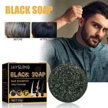 Polygonum Multiflorum Sabonete für Cabelo Preto, Escurecimento Shampoo Bar Repara mabe Tintura de Cabelo Branco Cinza, Rosto Cab