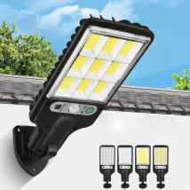 Luz LED Solar de pared para exteriores con cuerpo humano, impermeable, 3 modos de inducción para jardín, terraza, garaje, patio y alumbrado público
