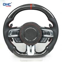 OHC Motors Magnetische Carbonfaser-Paddel-Schalthebel, kompatibel mit Mustang GT/Shelby 2015–2023, Lenkrad-Paddel-Schalthebel
