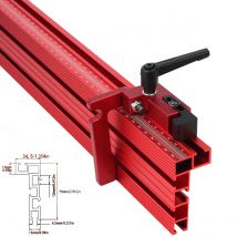 40CM 75 Tipo Rosso Profilo di Alluminio Router Recinzione Multi T-Track Tavolo Sega Recinzione Lavorazione Del Legno T-Slot Mitra Track Recinzione Tappo