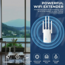Dual Band WiFi Repeater 1200Mbps Wireless Signal Extender 2.4G 5GHz Router Wi-Fi Amplifier Long Range Signal Booster for Home