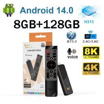 TV98 ATV X9 Smart TV Stick Android14 Allwinner H313 OTA 8GB 128GB obsługa 8K 4K odtwarzacz multimedialny 4G 5G Wifi6 HDR10 głosowy pilot iptv