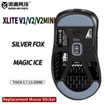 UnusualWaySports Mouse Skates Feet Pulsar Xlite V3 V2 Mini Cambered Surface PTFE Anti Collapse Magic Ice Black Silver Fox