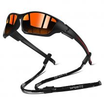 Modische Sport-Sonnenbrille mit Kette für Damen und Herren, zum Laufen, Bergsteigen, Angeln, MTB, Outdoor-Sport, Schutzbrille